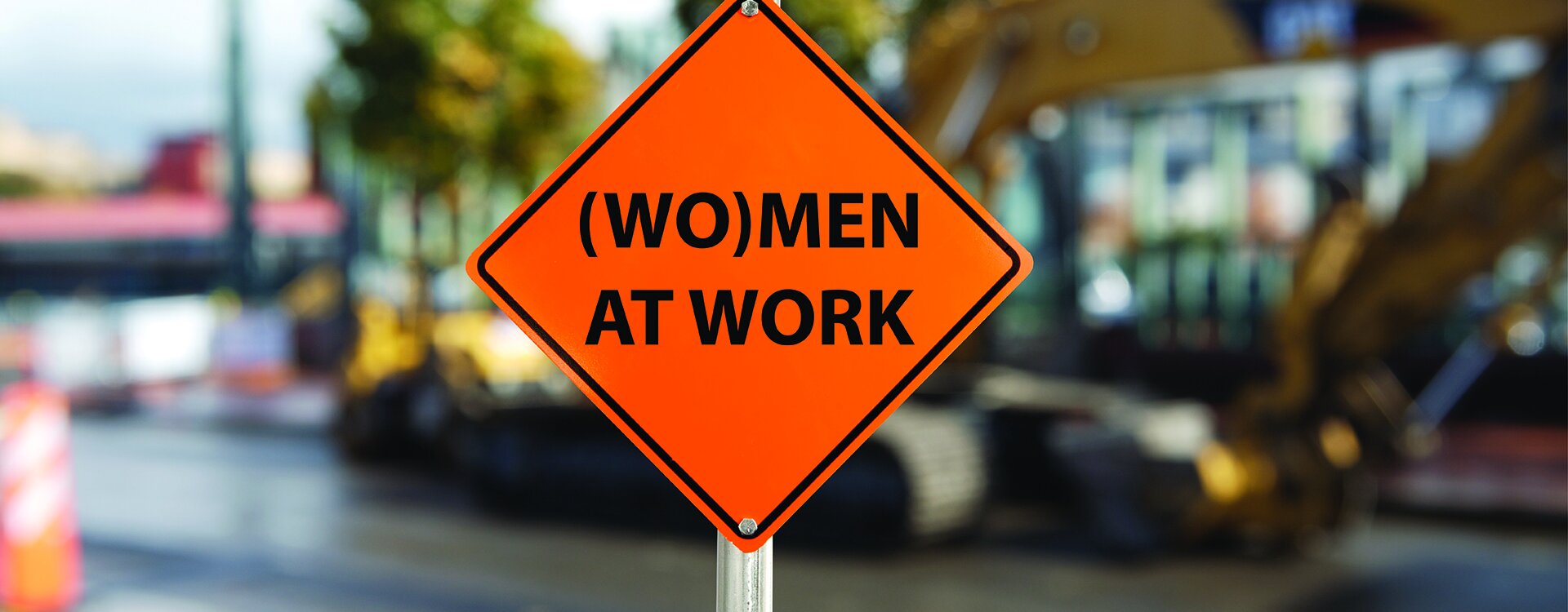 woman working sign